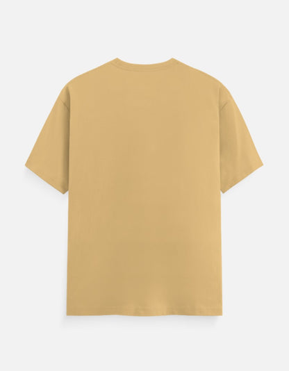 Unisex Classic Crew Solid T-Shirt-Beige Color-White Bear