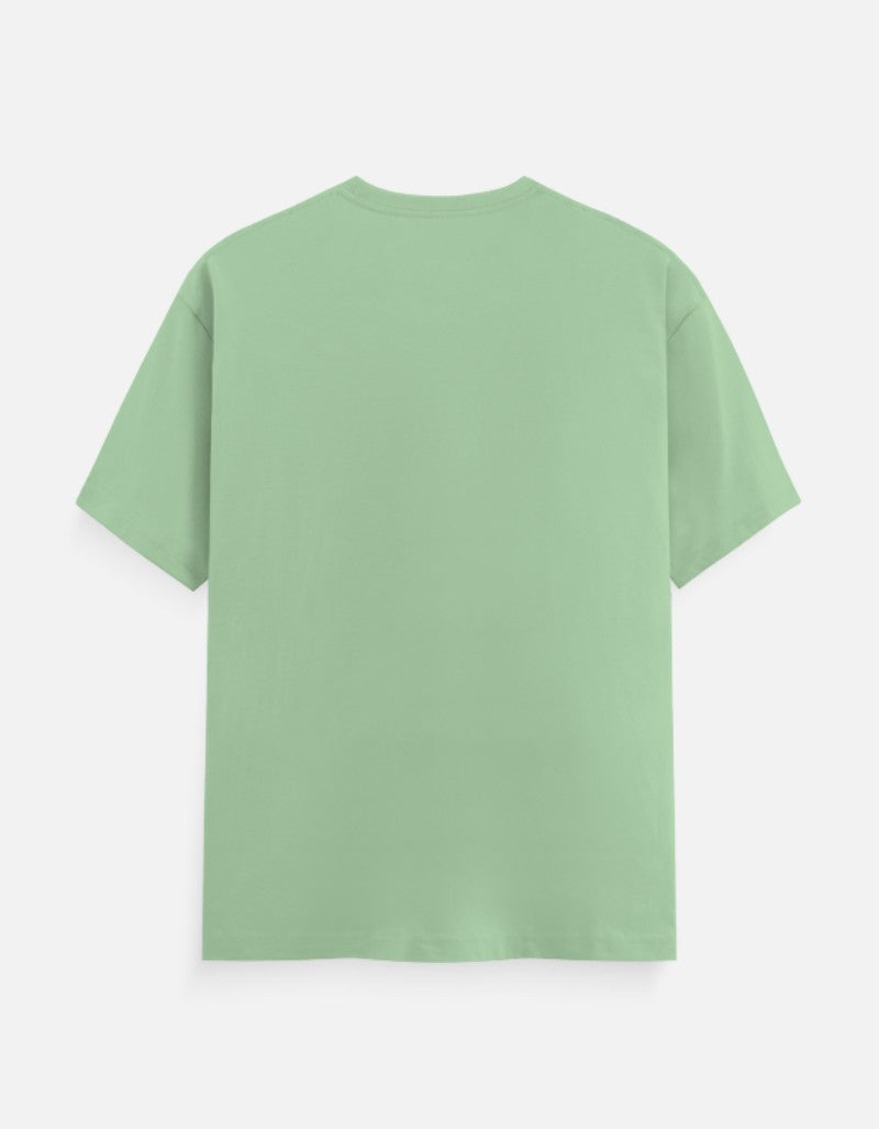 Unisex Classic Crew Printed T-Shirt-Jade Color-White Bear