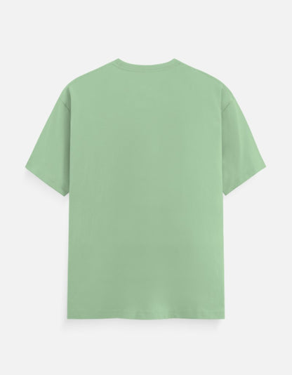 Unisex Classic Crew Printed T-Shirt-Jade Color-White Bear
