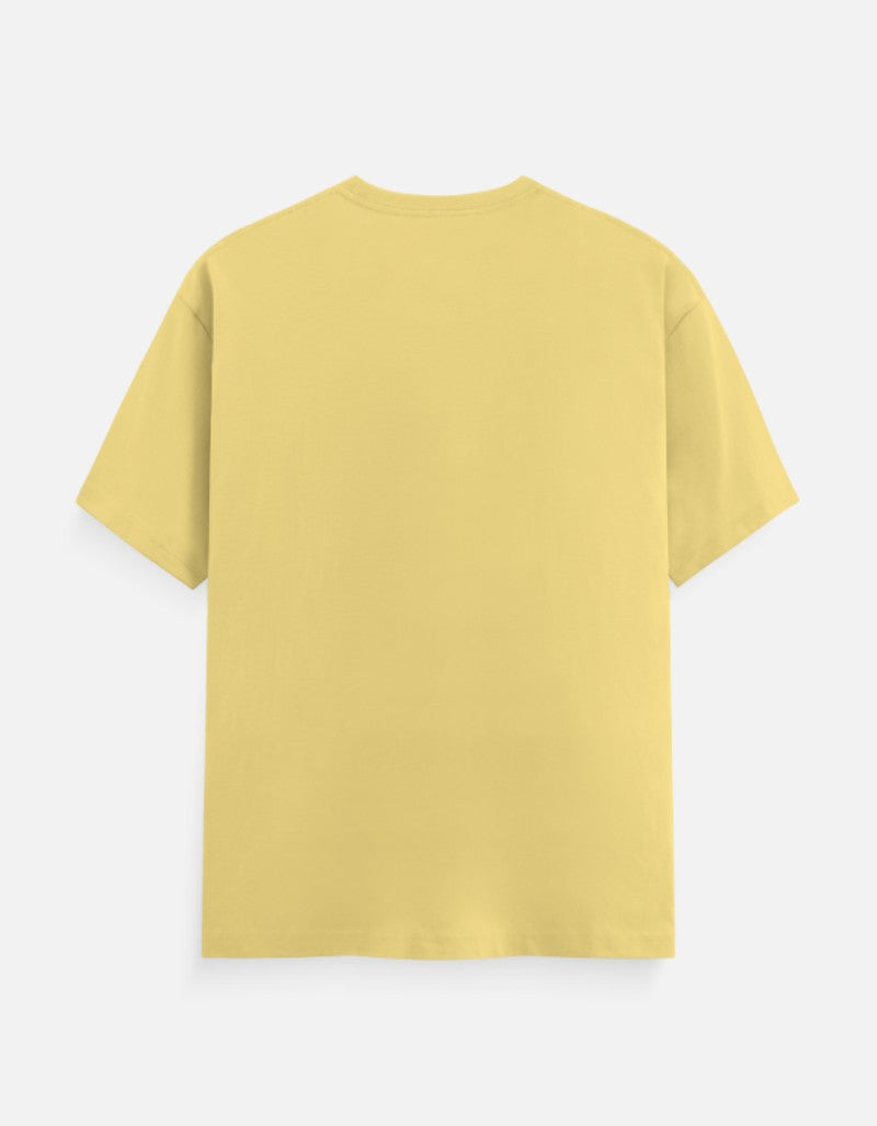 Unisex Classic Crew Printed T-Shirt-Yellow Color-White Bear