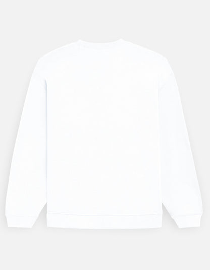 White hoodie with a front pocket on a white background