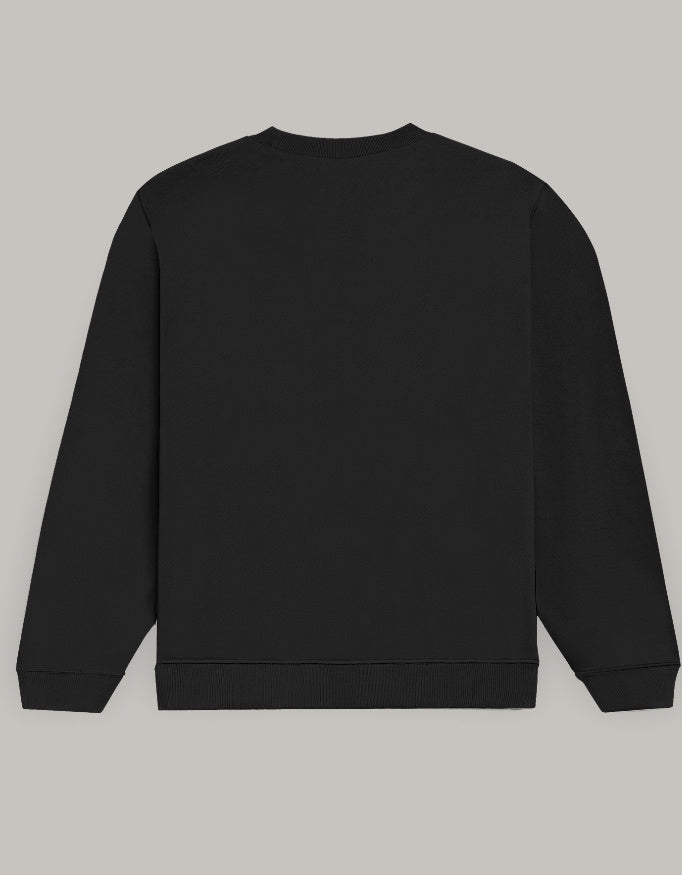 Men & Women Full Sleeve Printed Sweatshirt - Black color - White Bear