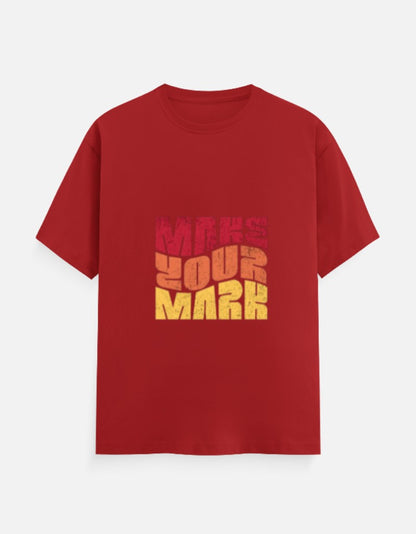 Unisex Classic Crew Printed T-Shirt-Maroon Color-White Bear