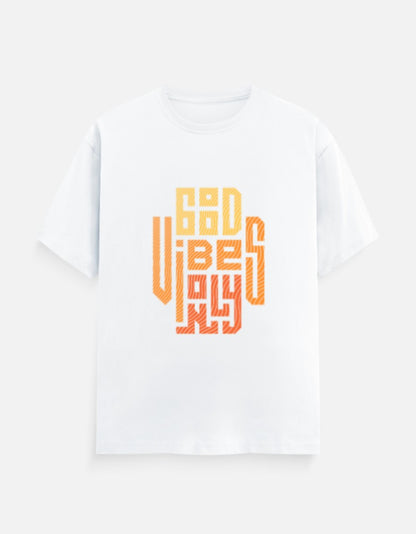 Unisex Classic Crew Printed T-Shirt-White Color-White Bear
