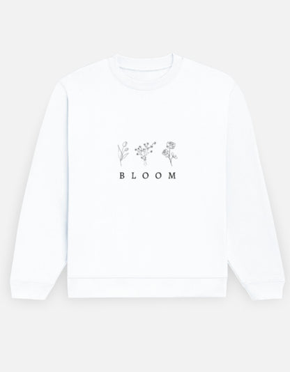 Women Printed Sweatshirt-White Color- White Bear