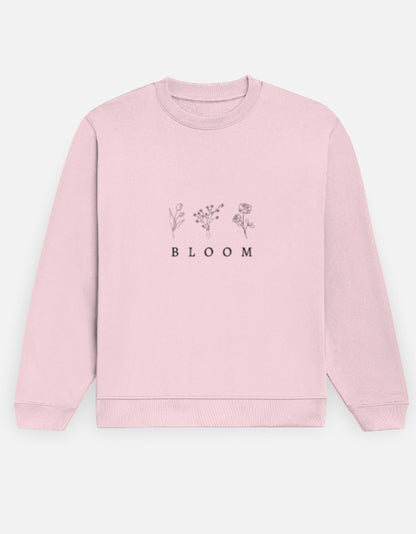 Women Printed Sweatshirt-Pink Color- White Bear