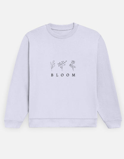 Women Printed Sweatshirt-Lavender Color- White Bear