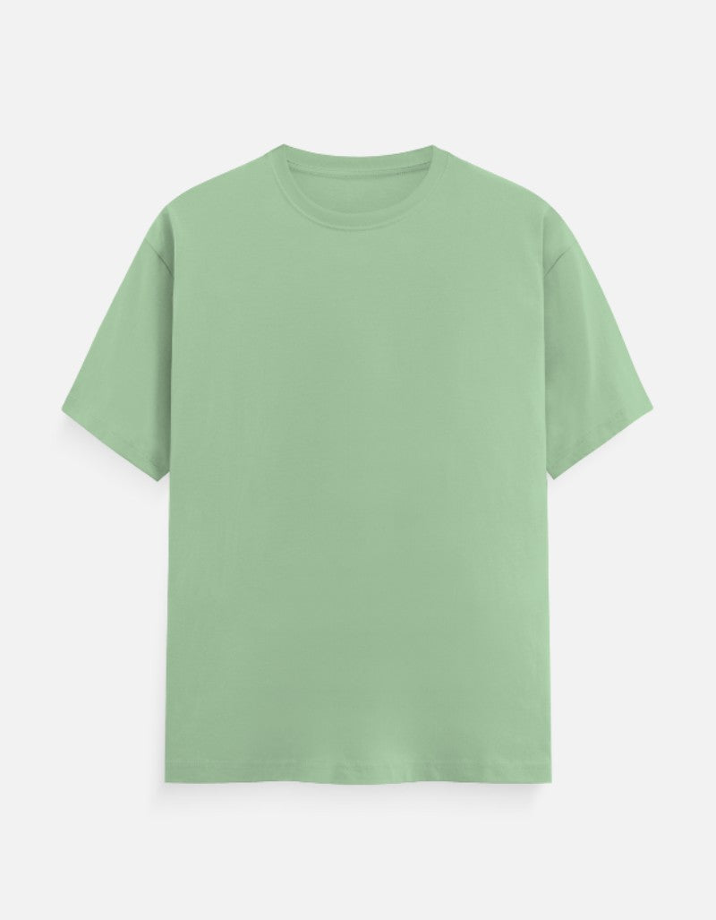 Unisex Classic Crew Solid T-Shirt-Jade Color-White Bear