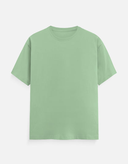 Unisex Classic Crew Solid T-Shirt-Jade Color-White Bear