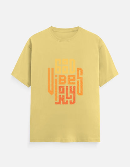 Unisex Classic Crew Printed T-Shirt-Yellow Color-White Bear