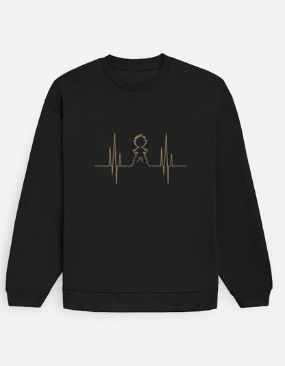 Men & Women Oversized Printed Sweatshirt-Black Color-White Bear