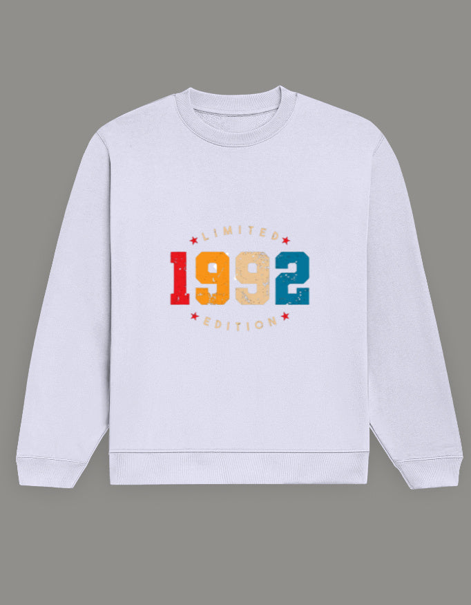 Men & Women Oversized Printed Sweatshirt- Lavender Color- White Bear