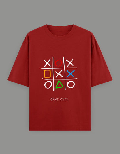 Unisex Oversized Classic T-Shirt -Red Color - White Bear