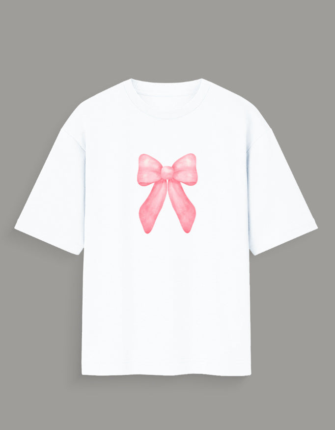 Men & Women Oversized Printed Round Neck T-Shirt-White Color-WhiteBear