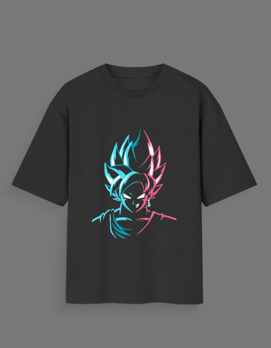 Unisex Oversized Standard Goku T-Shirt -Black Color- White Bear