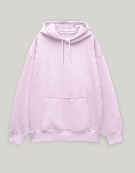 Unisex Oversized Hoodie-PInk Color-White Bear