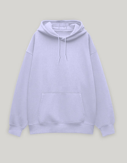 Unisex Oversized Hoodie-Lavender Color-White Bear