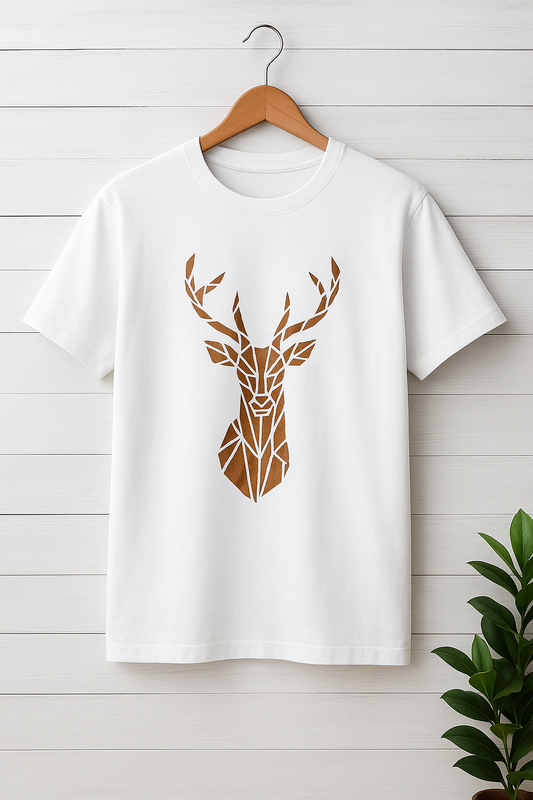 Men & Women Classic Crew Printed T-Shirt - White Color- White Bear