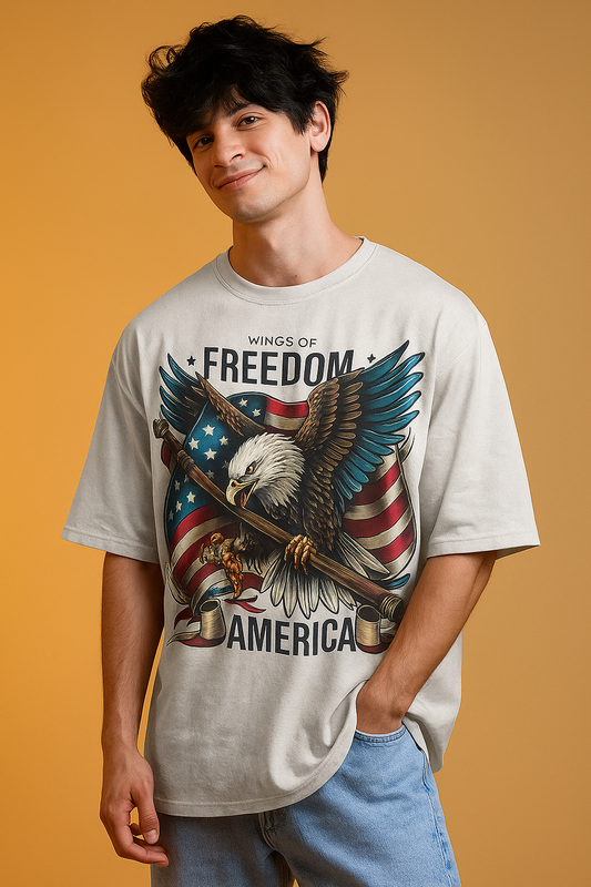 Unisex Oversized Classic Printed T-Shirt-White Color-White Bear