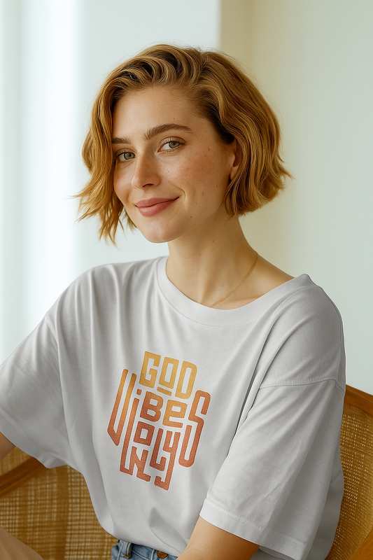 Unisex Classic Crew Printed T-Shirt-White Color-White Bear