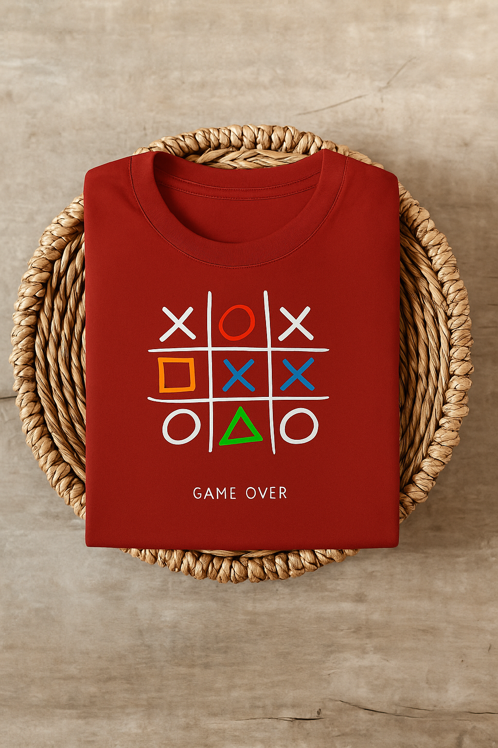 Unisex Oversized Classic T-Shirt -Red Color - White Bear