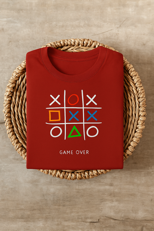 Unisex Oversized Classic T-Shirt -Red Color - White Bear
