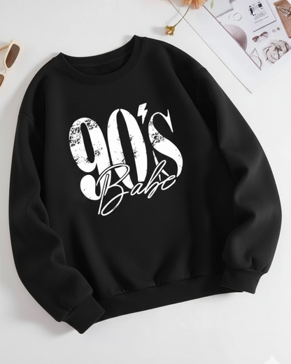 Men & Women Graphic print Sweatshirt _BLACK