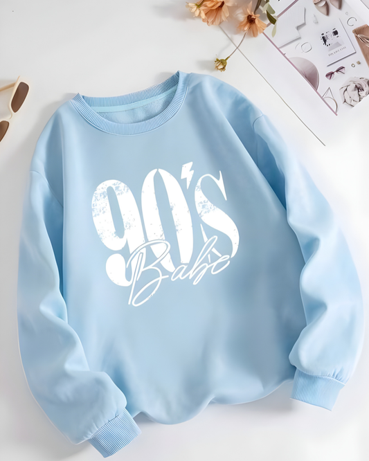 Men & Women Graphic print Sweatshirt _BLUE