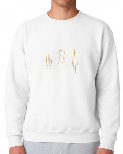Men & Women Oversized Goku Printed Sweatshirt_white