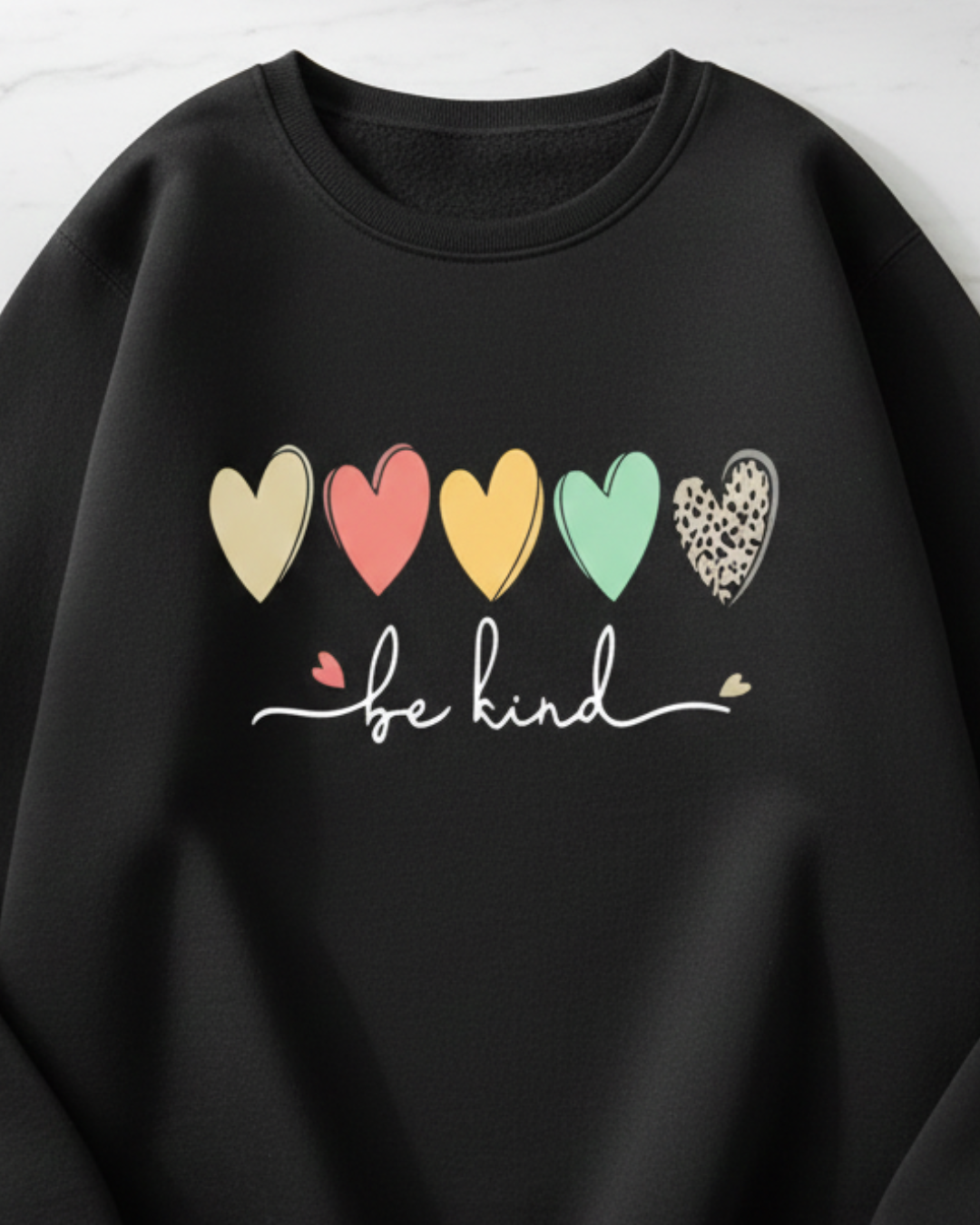 Men & Women Printed Black Sweatshirt