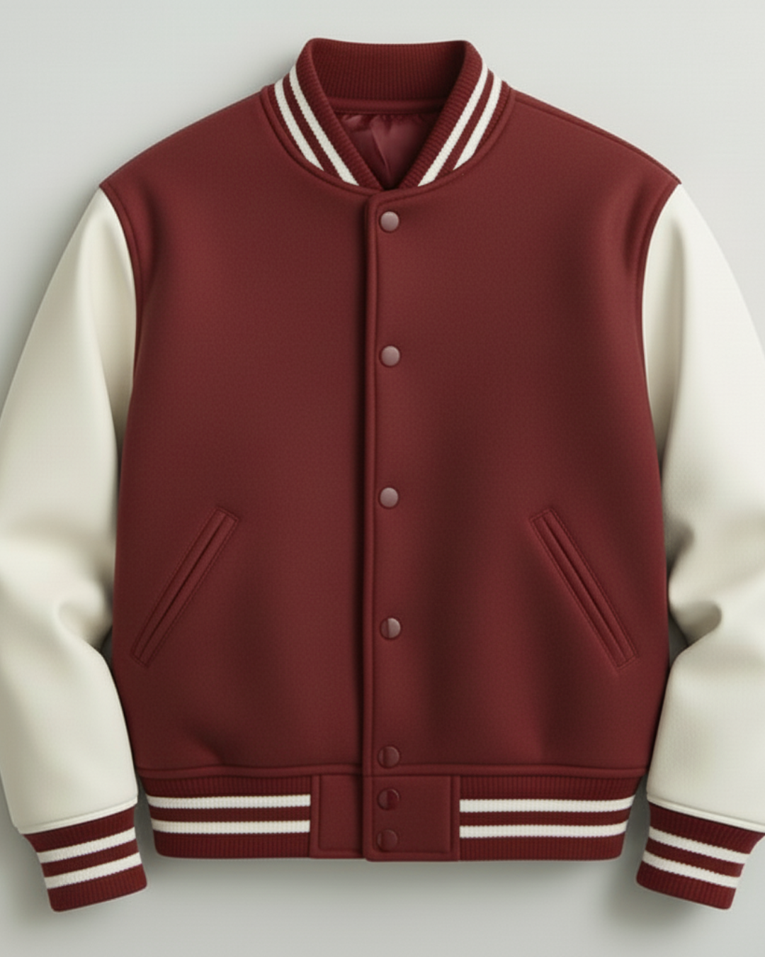 Mens-Classic-Varsity-Jacket-maroon-White-Outerwear