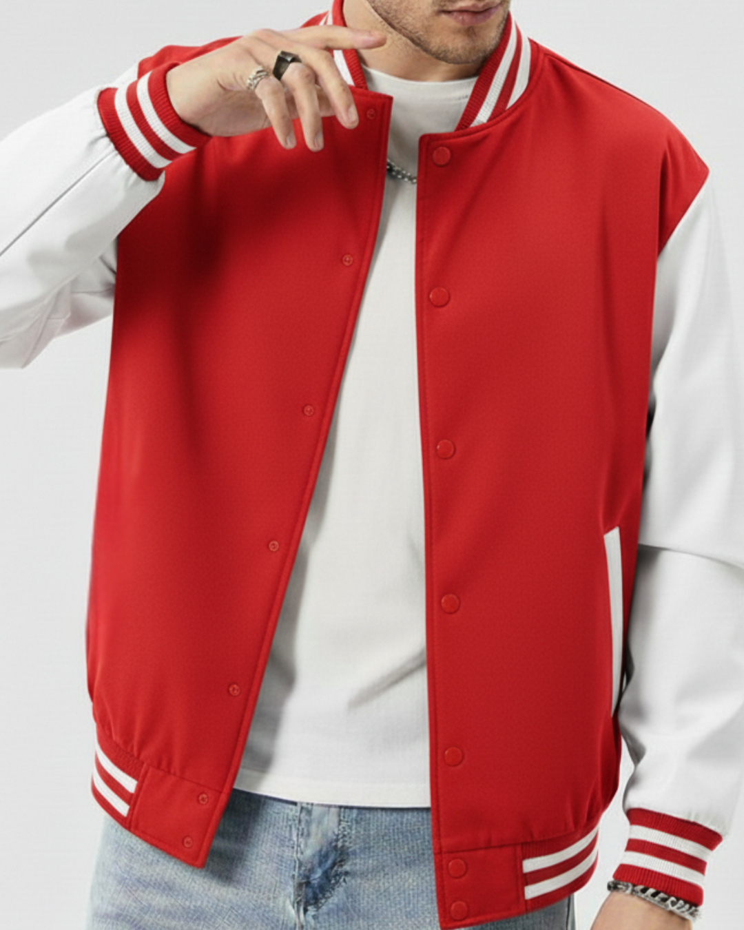 Mens-Classic-Varsity-Jacket-red-White-Outerwear