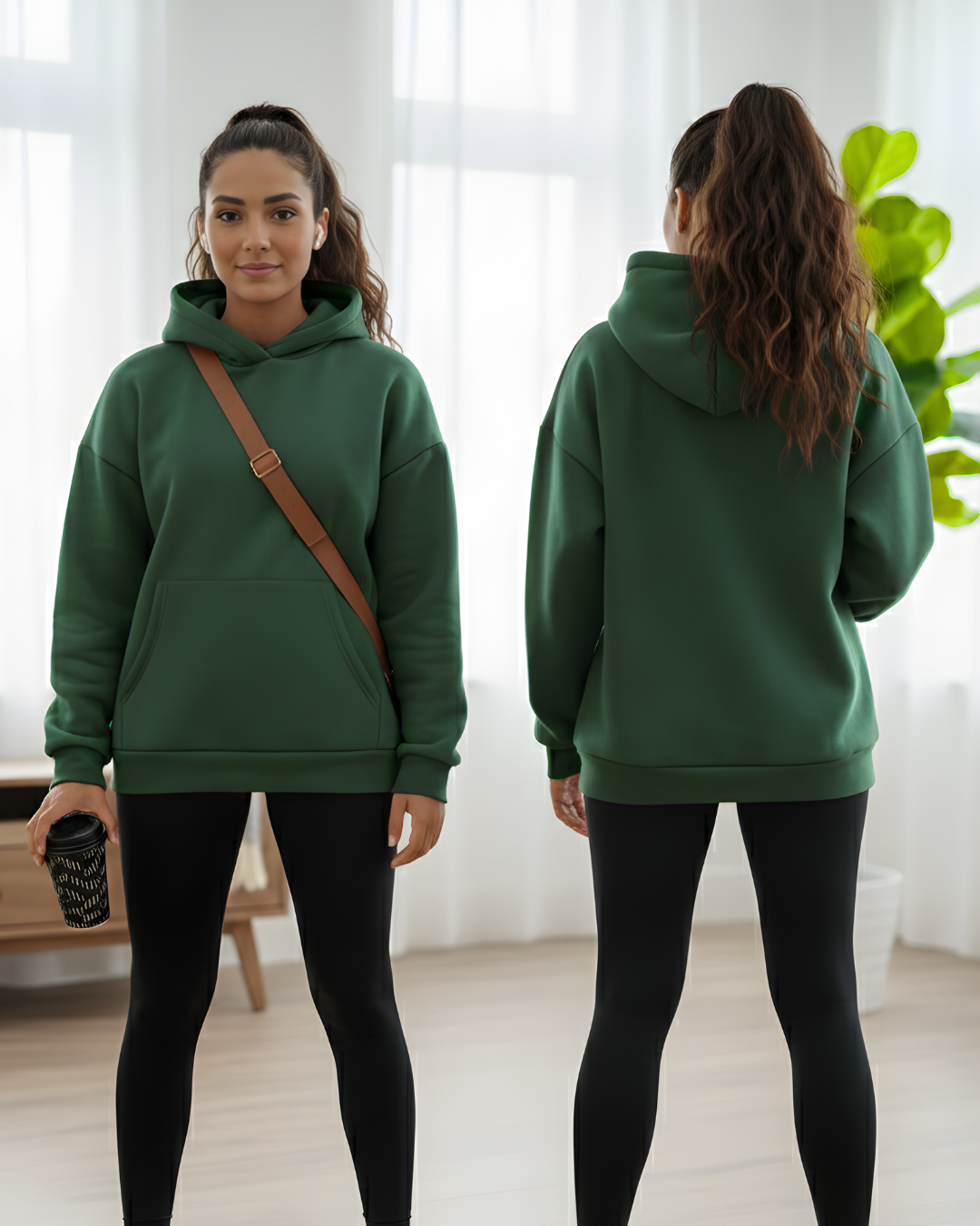 Oversized Hoodie for Women _green