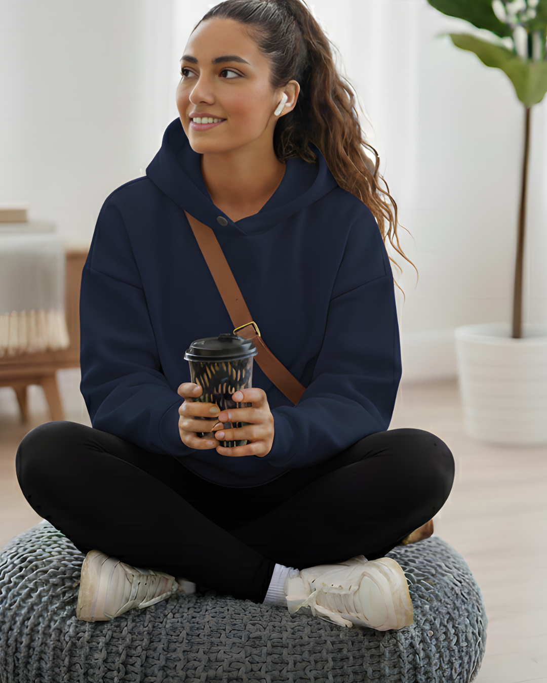 Oversized Hoodie for Women _navy blue