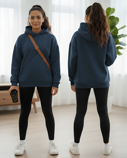 Oversized Hoodie for Women _navy blue