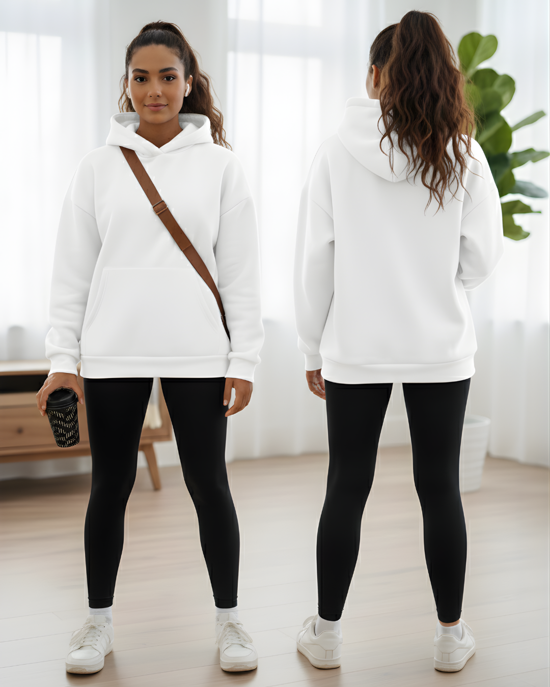 Oversized Hoodie for Women _white