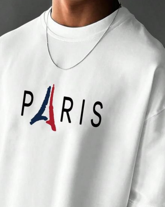Unisex Oversized Paris Print T-Shirt
