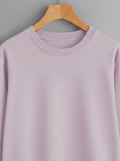 Unisex Solid classic Crewneck Sweatshirt-lavender