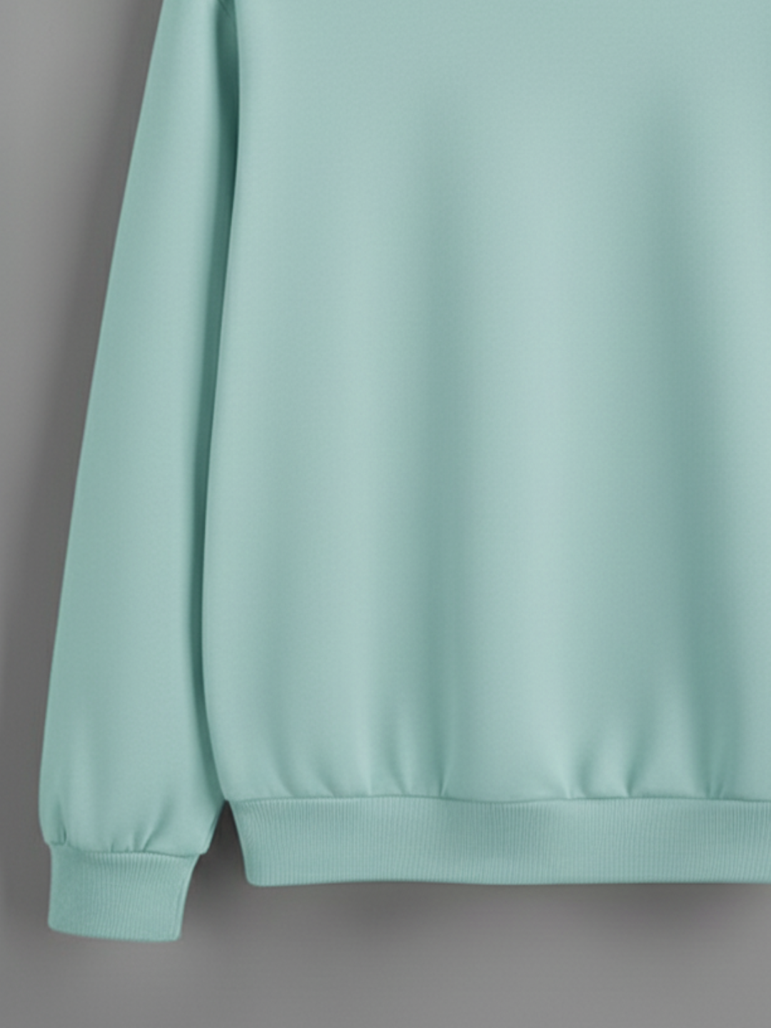 Unisex Solid classic Crewneck Sweatshirt-mint