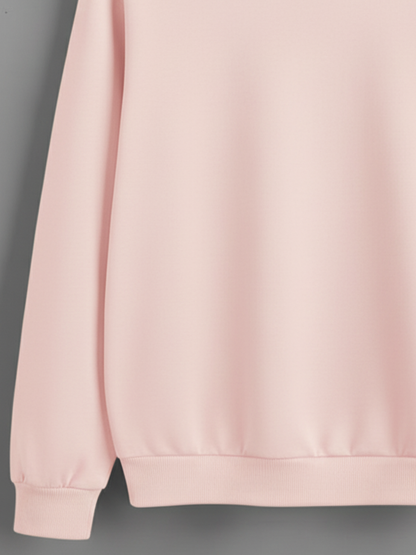 Unisex Solid classic Crewneck Sweatshirt-pink