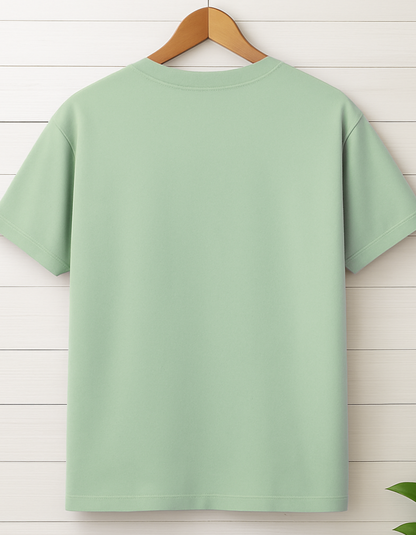 Men & Women Classic Crew Printed T-Shirt - Jade Color- White Bear