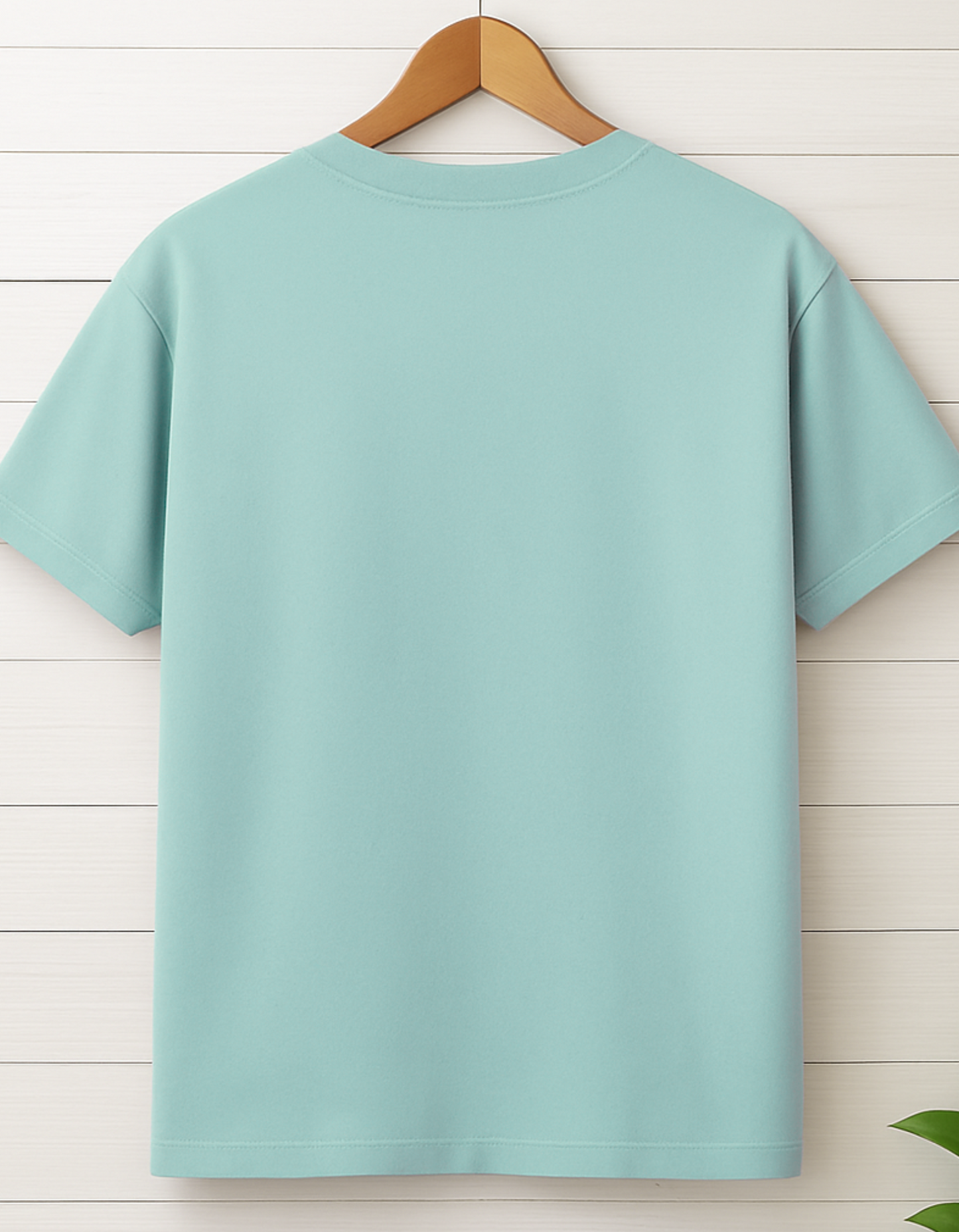Men & Women Classic Crew Printed T-Shirt - mint Color- White Bear