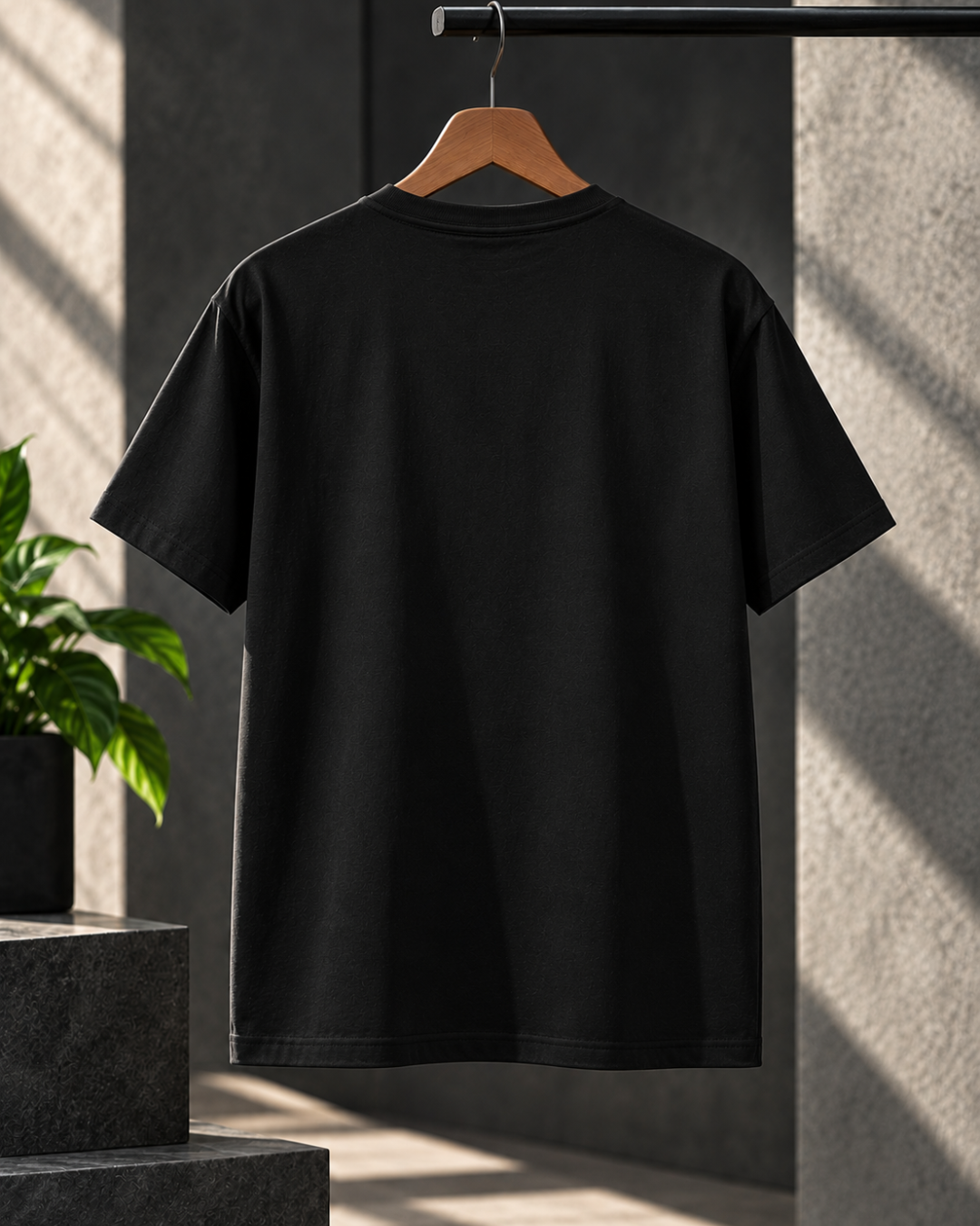 Black unisex classic crew regular fit T-shirt with neon green Challenge graphic by White Bear
