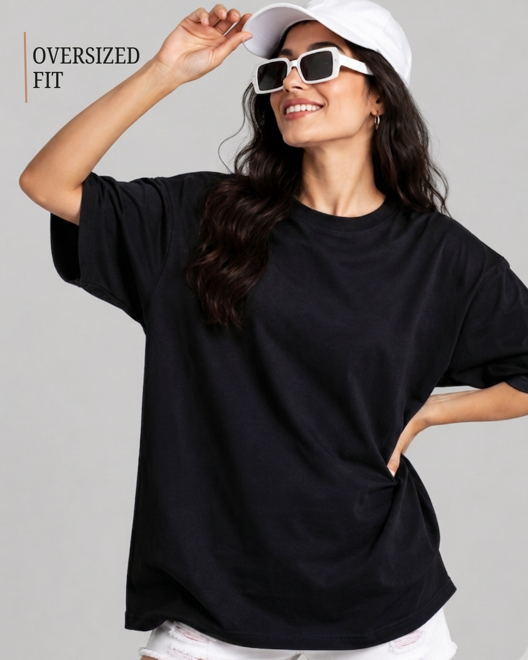 Oversized Classic T-Shirt for Women | Premium Cotton Casual Tee