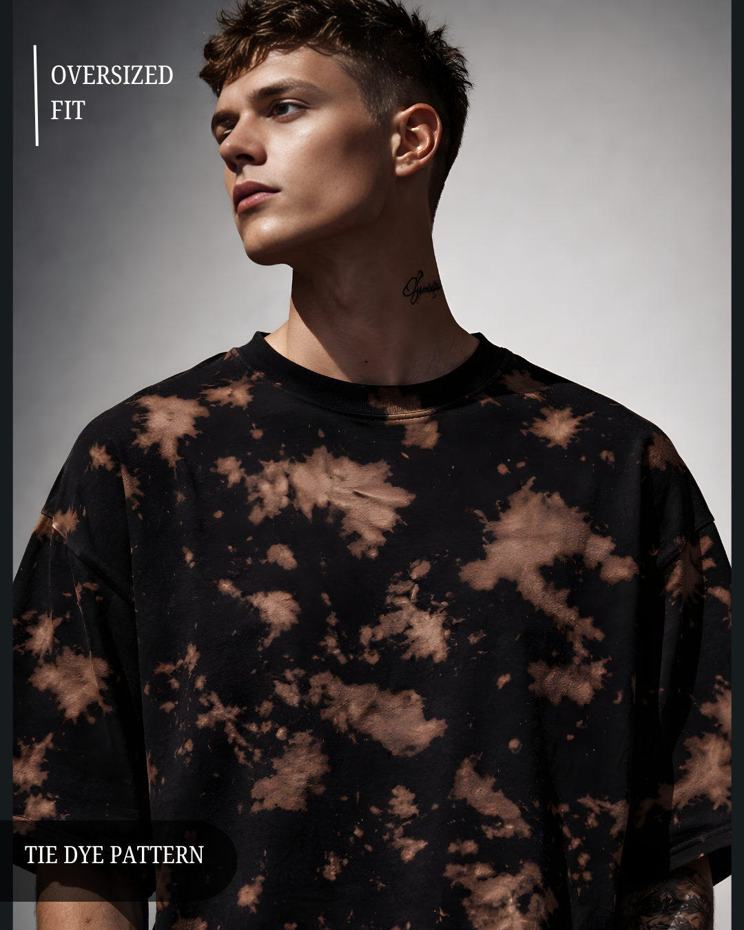 Tie-Dye Oversized T-Shirt for Men – Premium Cotton Streetwear