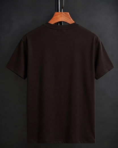 Coffee Brown England Flag Unisex Classic Crew Regular Fit T-Shirt from White Bear Brand