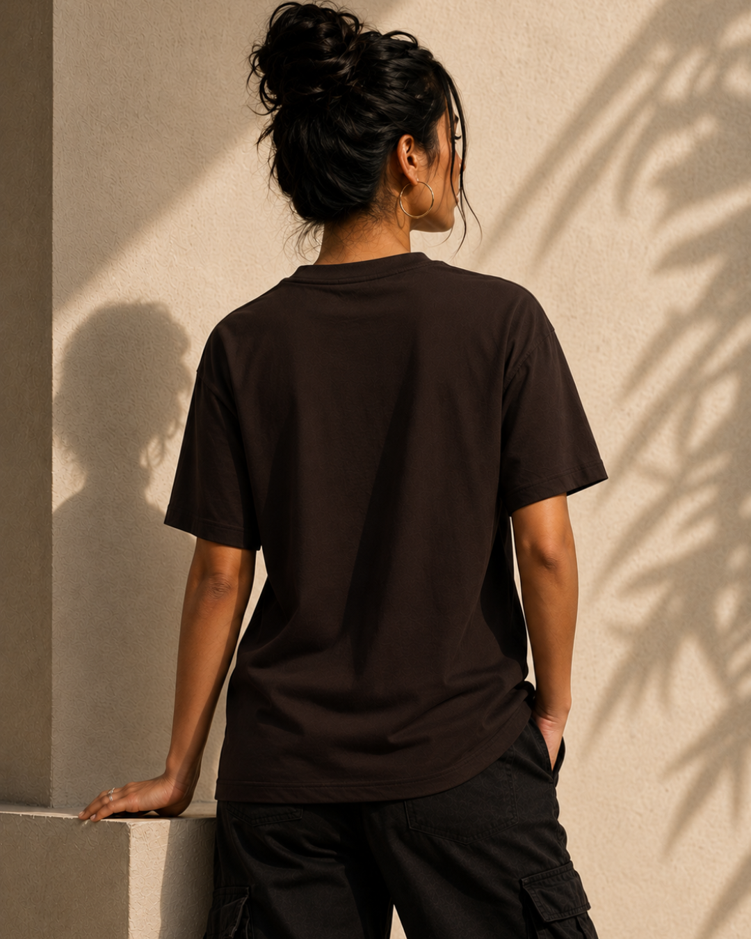 Men's coffee brown regular fit T-shirt with Inspire graphic print, made from 100% cotton 180 GSM lightweight fabric for breathable everyday comfort from white bear brand.
