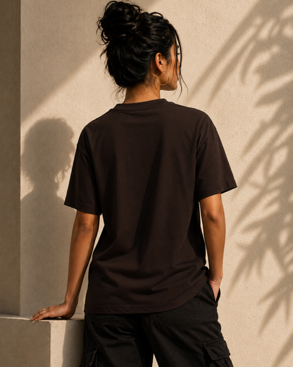 Men's coffee brown regular fit T-shirt with Inspire graphic print, made from 100% cotton 180 GSM lightweight fabric for breathable everyday comfort from white bear brand.