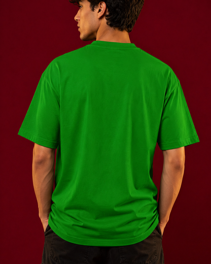 Men's flag green regular fit T-shirt with Inspire graphic print, made from 100% cotton 180 GSM lightweight fabric for breathable everyday comfort from white bear brand.