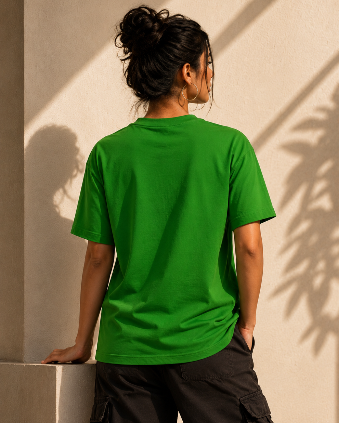 Men's flag green regular fit T-shirt with Inspire graphic print, made from 100% cotton 180 GSM lightweight fabric for breathable everyday comfort from white bear brand.